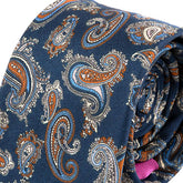Dofi Blue Paisley Silk Tie 7cm - Tie Doctor